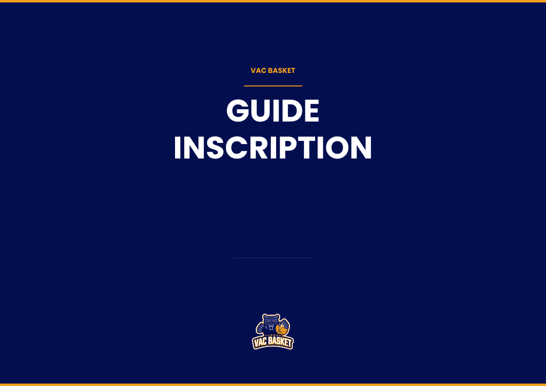 GUIDE INSCRIPTION
